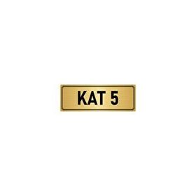 Özarslan Dizayn Departman Kapı İsimliği 5. Kat 10x20 cm Altın Renk Metal Yönlendirme Levhası
