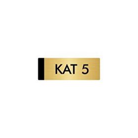 Özarslan Dizayn Departman Kapı İsimliği 5. Kat 10x20 cm Altın Renk Metal Yönlendirme Levhası