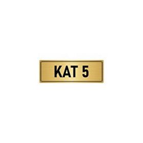 Özarslan Dizayn Departman Kapı İsimliği 5. Kat 10x20 cm Altın Renk Metal Yönlendirme Levhası