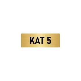 Özarslan Dizayn Departman Kapı İsimliği 5. Kat 5x20 cm Altın Renk Metal Yönlendirme Levhası