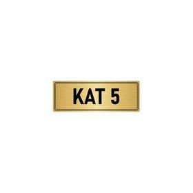 Özarslan Dizayn Departman Kapı İsimliği 5. Kat 5x20 cm Altın Renk Metal Yönlendirme Levhası