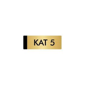 Özarslan Dizayn Departman Kapı İsimliği 5. Kat 5x20 cm Altın Renk Metal Yönlendirme Levhası