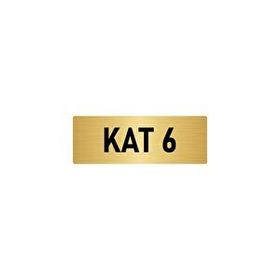 Özarslan Dizayn Departman Kapı İsimliği 6. Kat 10x20 cm Altın Renk Metal Yönlendirme Levhası