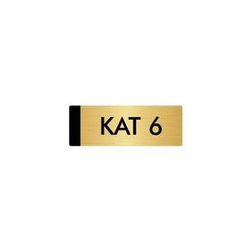 Özarslan Dizayn Departman Kapı İsimliği 6. Kat 10x20 cm Altın Renk Metal Yönlendirme Levhası