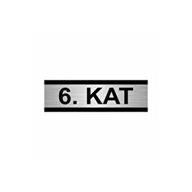 Özarslan Dizayn Departman Kapı İsimliği 6. Kat 10x20 cm Gümüş Renk Metal Yönlendirme Levhası