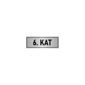 Özarslan Dizayn Departman Kapı İsimliği 6. Kat 5x20 cm Gümüş Renk Metal Yönlendirme Levhası