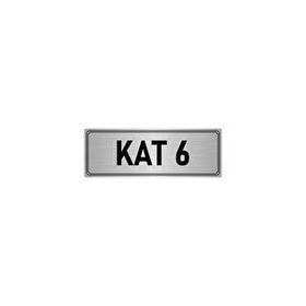 Özarslan Dizayn Departman Kapı İsimliği 6. Kat 5x20 cm Gümüş Renk Metal Yönlendirme Levhası