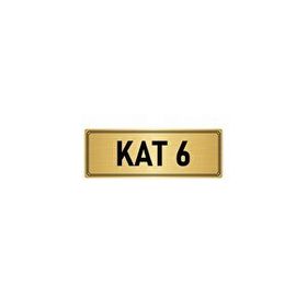 Özarslan Dizayn Departman Kapı İsimliği 6. Kat 7x20 cm Altın Renk Metal Yönlendirme Levhası
