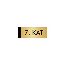Özarslan Dizayn Departman Kapı İsimliği 7. Kat 10x20 cm Altın Renk Metal Yönlendirme Levhası