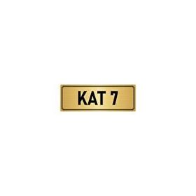 Özarslan Dizayn Departman Kapı İsimliği 7. Kat 10x20 cm Altın Renk Metal Yönlendirme Levhası