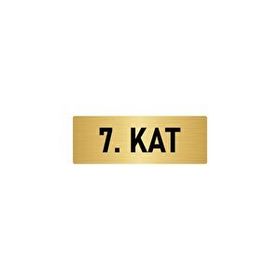 Özarslan Dizayn Departman Kapı İsimliği 7. Kat 10x20 cm Altın Renk Metal Yönlendirme Levhası