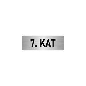 Özarslan Dizayn Departman Kapı İsimliği 7. Kat 5x20 cm Gümüş Renk Metal Yönlendirme Levhası
