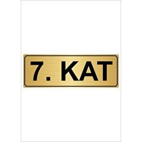 Özarslan Dizayn Departman Kapı İsimliği 7. Kat 7x20 cm Gümüş Renk Metal Yönlendirme Levhası