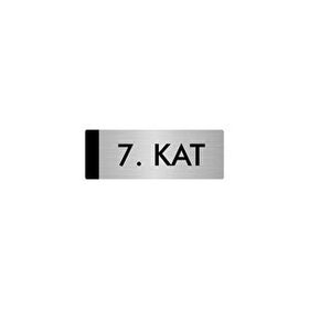 Özarslan Dizayn Departman Kapı İsimliği 7. Kat 7x20 cm Gümüş Renk Metal Yönlendirme Levhası