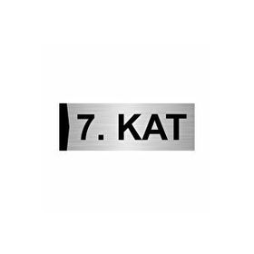Özarslan Dizayn Departman Kapı İsimliği 7. Kat 7x20 cm Gümüş Renk Metal Yönlendirme Levhası