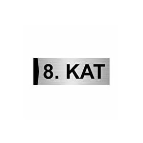 Özarslan Dizayn Departman Kapı İsimliği 8. Kat 10x20 cm Gümüş Renk Metal Yönlendirme Levhası