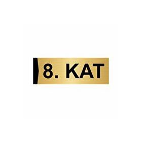 Özarslan Dizayn Departman Kapı İsimliği 8. Kat 10x20 cm Gümüş Renk Metal Yönlendirme Levhası