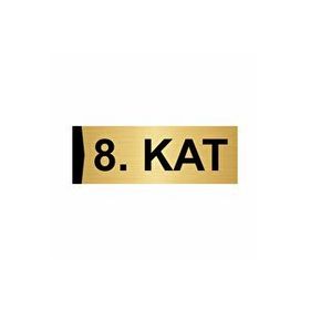 Özarslan Dizayn Departman Kapı İsimliği 8. Kat 5x20 cm Altın Renk Metal Yönlendirme Levhası