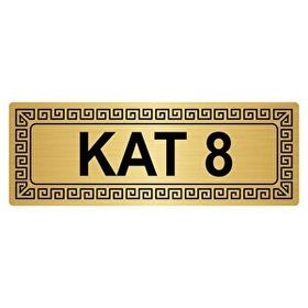 Özarslan Dizayn Departman Kapı İsimliği 8. Kat 7x20 cm Altın Renk Metal Yönlendirme Levhası
