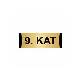 Özarslan Dizayn Departman Kapı İsimliği 9. Kat 10x20 cm Altın Renk Metal Yönlendirme Levhası