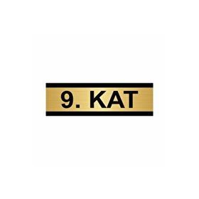 Özarslan Dizayn Departman Kapı İsimliği 9. Kat 10x20 cm Altın Renk Metal Yönlendirme Levhası
