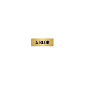 Özarslan Dizayn Departman Kapı İsimliği A Blok 10x20 cm Altın Renk Metal Yönlendirme Levhası