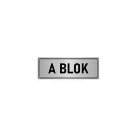Özarslan Dizayn Departman Kapı İsimliği A Blok 10x20 cm Gümüş Renk Metal Yönlendirme Levhası