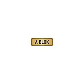 Özarslan Dizayn Departman Kapı İsimliği A Blok 5x20 cm Altın Renk Metal Yönlendirme Levhası