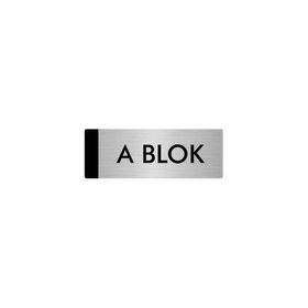 Özarslan Dizayn Departman Kapı İsimliği A Blok 7x20 cm Gümüş Renk Metal Yönlendirme Levhası