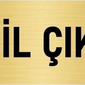 Özarslan Dizayn Departman Kapı İsimliği Acil Çıkış 7x20 cm Altın Renk Metal Yönlendirme Levhası