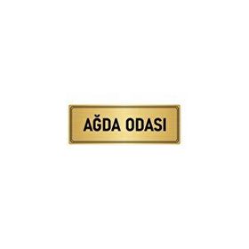 Özarslan Dizayn Departman Kapı İsimliği Ağda Odası 5x20 cm Altın Renk Metal Yönlendirme Levhası