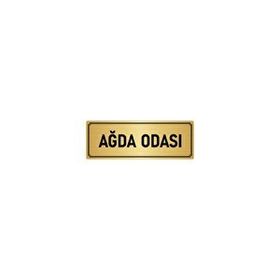 Özarslan Dizayn Departman Kapı İsimliği Ağda Odası 5x20 cm Altın Renk Metal Yönlendirme Levhası