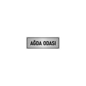 Özarslan Dizayn Departman Kapı İsimliği Ağda Odası 7x20 cm Gümüş Renk Metal Yönlendirme Levhası