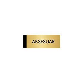 Özarslan Dizayn Departman Kapı İsimliği Aksesuar 10x20 cm Altın Renk Metal Yönlendirme Levhası