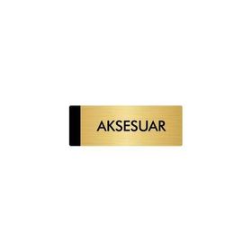 Özarslan Dizayn Departman Kapı İsimliği Aksesuar 10x20 cm Altın Renk Metal Yönlendirme Levhası