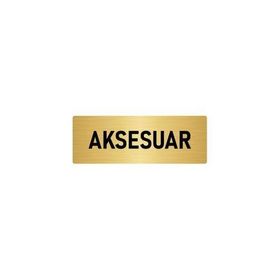 Özarslan Dizayn Departman Kapı İsimliği Aksesuar 7x20 cm Altın Renk Metal Yönlendirme Levhası