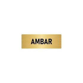 Özarslan Dizayn Departman Kapı İsimliği Ambar 10x20 cm Altın Renk Metal Yönlendirme Levhası