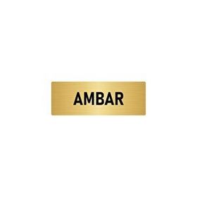Özarslan Dizayn Departman Kapı İsimliği Ambar 10x20 cm Altın Renk Metal Yönlendirme Levhası