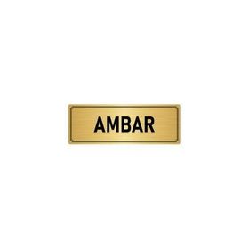 Özarslan Dizayn Departman Kapı İsimliği Ambar 5x20 cm Altın Renk Metal Yönlendirme Levhası