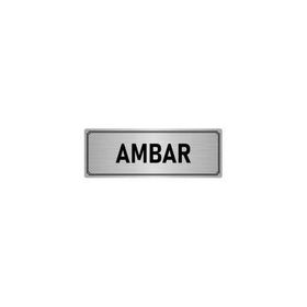 Özarslan Dizayn Departman Kapı İsimliği Ambar 5x20 cm Gümüş Renk Metal Yönlendirme Levhası