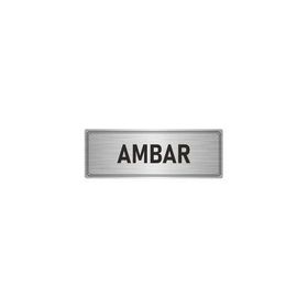 Özarslan Dizayn Departman Kapı İsimliği Ambar 5x20 cm Gümüş Renk Metal Yönlendirme Levhası