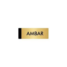 Özarslan Dizayn Departman Kapı İsimliği Ambar 7x20 cm Altın Renk Metal Yönlendirme Levhası
