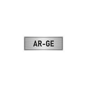 Özarslan Dizayn Departman Kapı İsimliği Ar-ge 5x20 cm Gümüş Renk Metal Yönlendirme Levhası