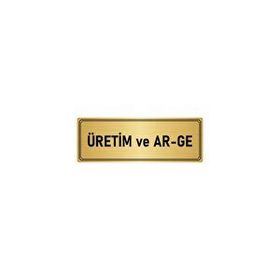 Özarslan Dizayn Departman Kapı İsimliği Ar-ge 7x20 cm Altın Renk Metal Yönlendirme Levhası