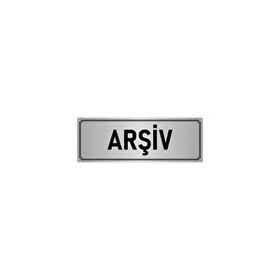 Özarslan Dizayn Departman Kapı İsimliği Arşiv 10x20 cm Gümüş Renk Metal Yönlendirme Levhası
