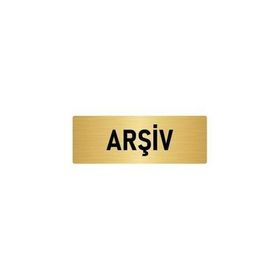 Özarslan Dizayn Departman Kapı İsimliği Arşiv 5x20 cm Altın Renk Metal Yönlendirme Levhası