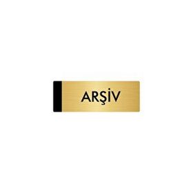 Özarslan Dizayn Departman Kapı İsimliği Arşiv 5x20 cm Altın Renk Metal Yönlendirme Levhası
