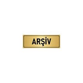 Özarslan Dizayn Departman Kapı İsimliği Arşiv 5x20 cm Altın Renk Metal Yönlendirme Levhası