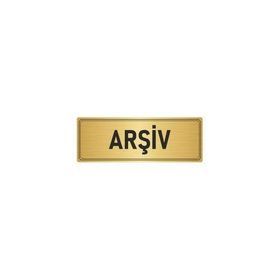 Özarslan Dizayn Departman Kapı İsimliği Arşiv 7x20 cm Altın Renk Metal Yönlendirme Levhası