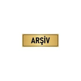 Özarslan Dizayn Departman Kapı İsimliği Arşiv 7x20 cm Altın Renk Metal Yönlendirme Levhası